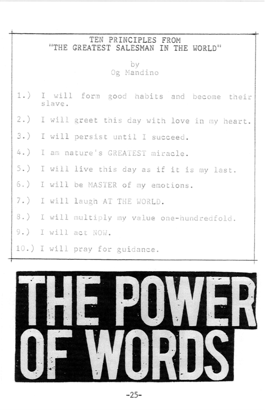 THE POWER OF WORDS 